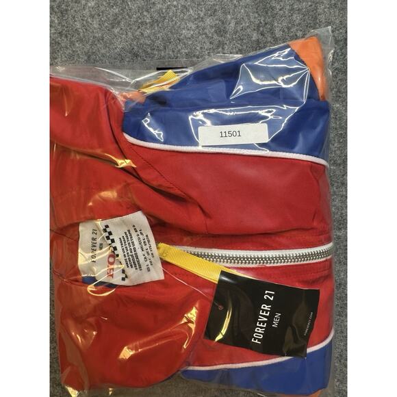 NWT Forever 21 Honda Racing Jacket Half Zip Multicolor Pullover Large Y2K - Picture 11 of 11